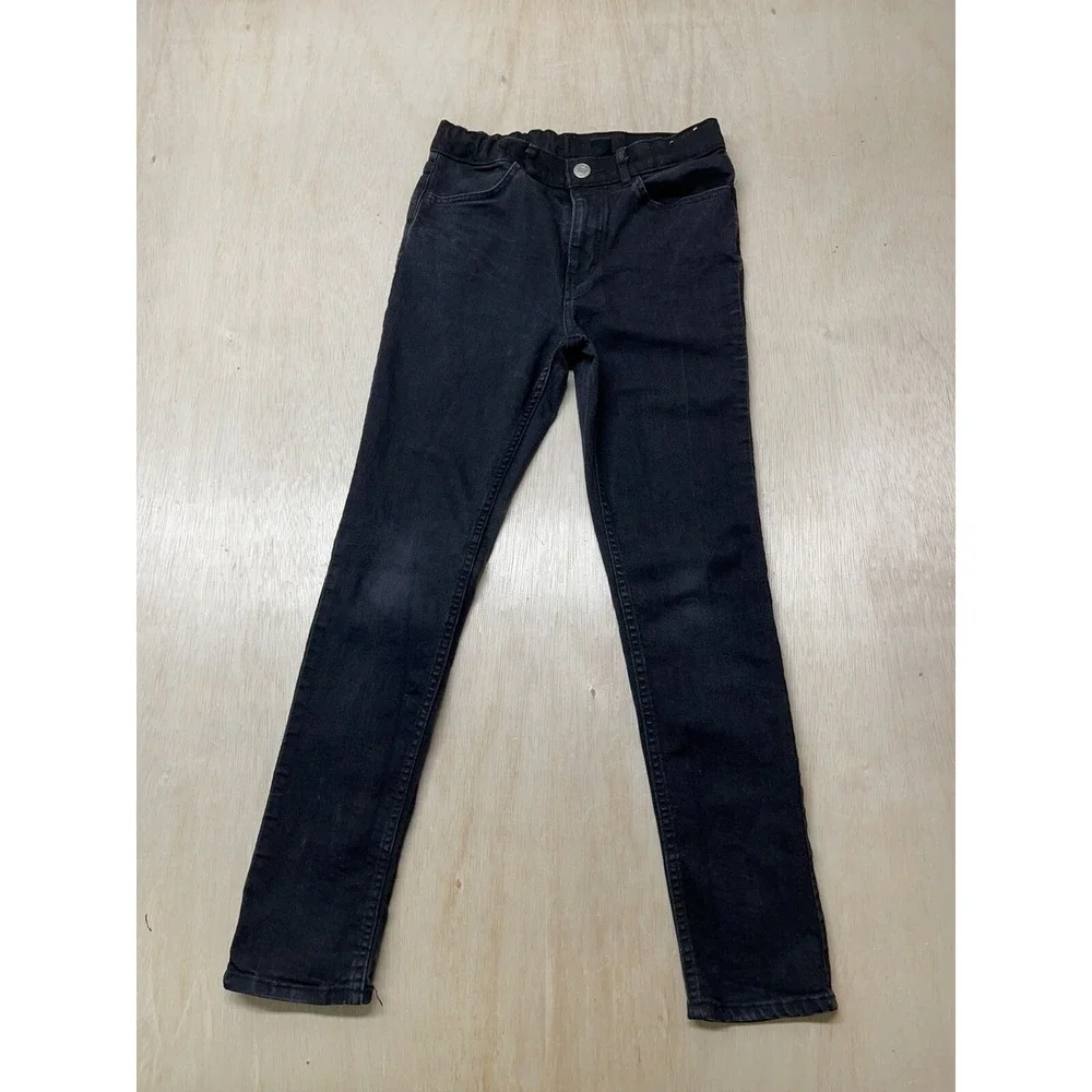 Denim Girls Black Skinny Stretch Jeans  Size 16 Adjustable Waist‎ Approx 26x26